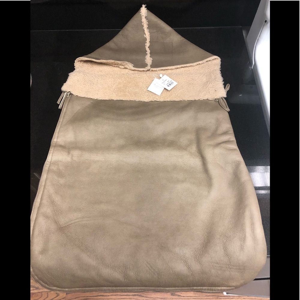 NWT Bonpoint Shearling Lined Leather Bunting Bag